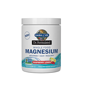 Whole Food Magnesium Powder Rasberry-Lemon 198.4g - Garden of Life